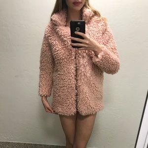 Fuzzy pink jacket!